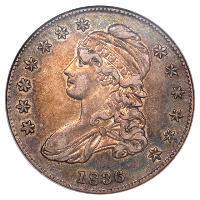 1836/1336 Capped Bust, Lettered Edge O-108 50C NGC XF45 (CAC)
