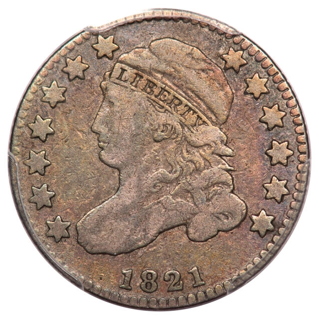1821 10C JR10 R4- Small Date Capped Bust Dime PCGS VF25