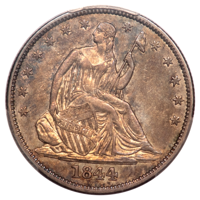 1844 50C Liberty Seated Half Dollar PCGS AU50