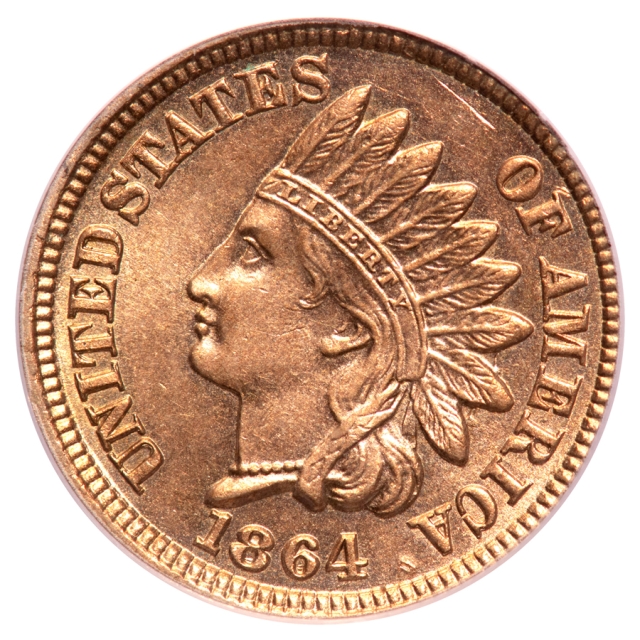 1864 1C Copper-Nickel Indian Cent - Type 2 Copper-Nickel PCGS MS64