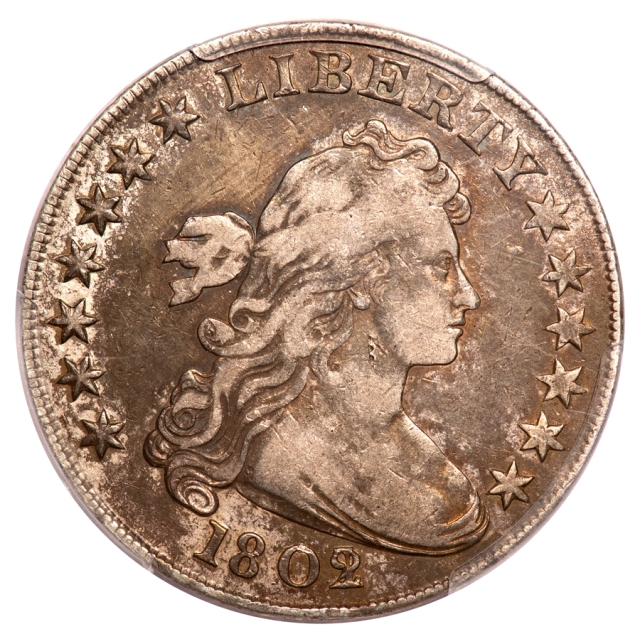 1802/1 $1 Overdate Draped Bust Dollar PCGS VF Details