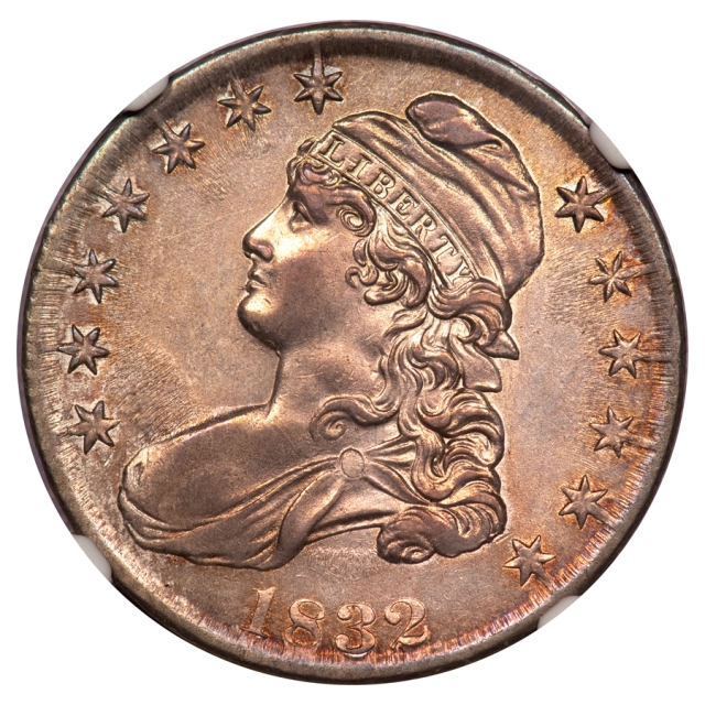 1832 O-114 R4 Capped Bust, Lettered Edge 50C NGC MS61