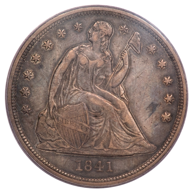 1841 $1 Liberty Seated Dollar PCGS XF40