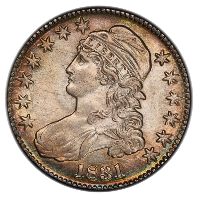 1831 O-104 50C Capped Bust Half Dollar PCGS MS63