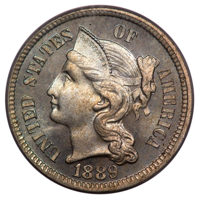 1889 3CN Three Cent Nickel PCGS OGH PR66 (CAC)