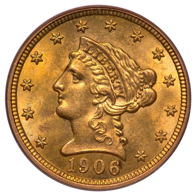 1906 OGH $2.50 Liberty Head Quarter Eagle PCGS MS63
