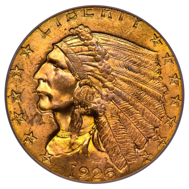1926 OGH $2.50 Indian Head PCGS MS64 (CAC)