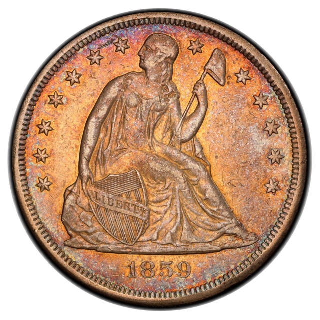 1859-O $1 Liberty Seated Dollar PCGS AU53