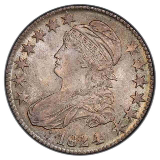 1824/4 O-110A 50C Capped Bust Half Dollar PCGS MS64 (CAC)