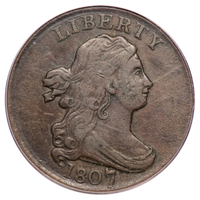 1807 1/2C Draped Bust Half Cent PCGS XF40BN