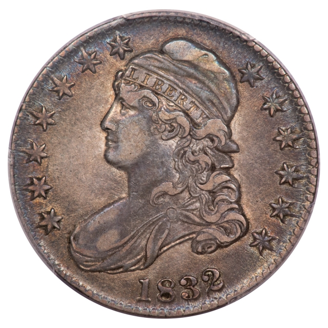 1832 50C Large Letters O-101a Capped Bust Half Dollar PCGS XF40 (CAC)