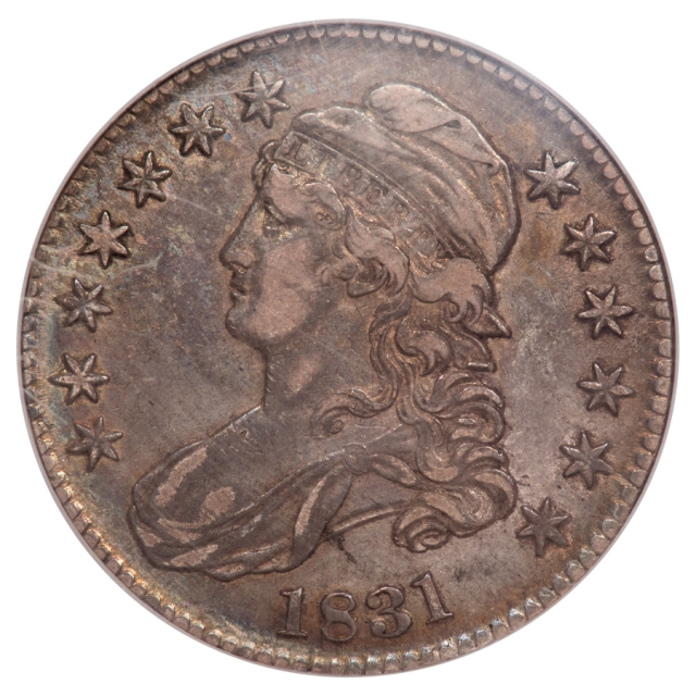 1831 Capped Bust, Lettered Edge O-103 50C NGC AU50