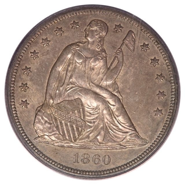 1860-O $1 Liberty Seated Dollar PCGS MS62