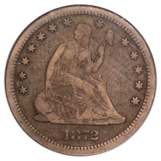 1872-S Seated Liberty Quarter 25C NGC VF25