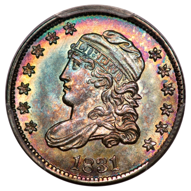 1831 H10C Capped Bust Half Dime PCGS MS67 (CAC)