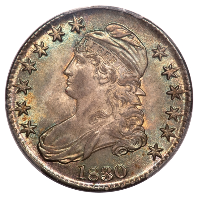 1830 O-113 50C Small 0 Capped Bust Half Dollar PCGS MS65