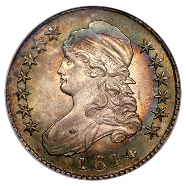 1814 O-102 Capped Bust, Lettered Edge 50C NGC MS61