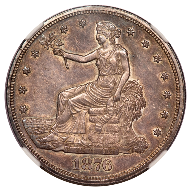 1876 Trade Dollar T$1 NGC MS61 (CAC)