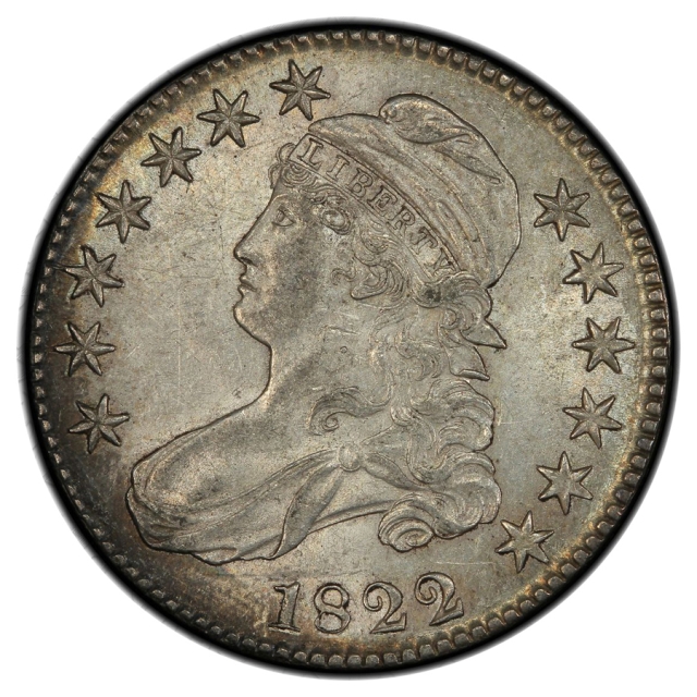 1822 50C O-107 Button Cap Capped Bust Half Dollar PCGS MS61
