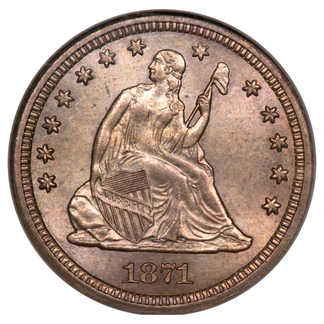 1871-S Seated Liberty Quarter 25C NGC MS62