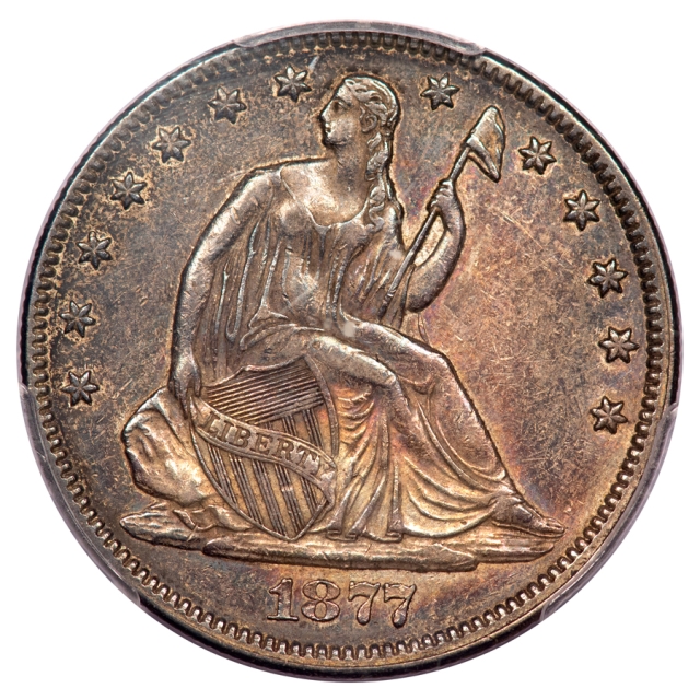 1877/6 50C Liberty Seated Half Dollar PCGS AU50