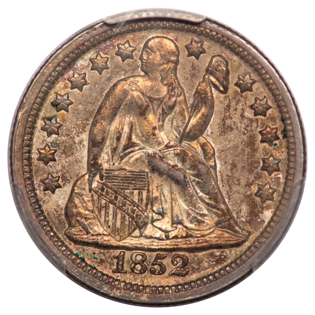 1852 10C Liberty Seated Dime PCGS MS63