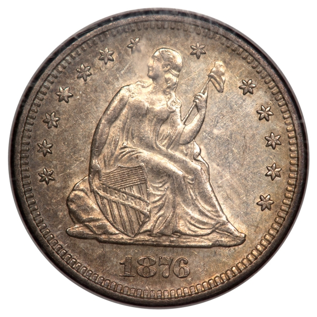 1876-S Seated Liberty Quarter 25C NGC AU58