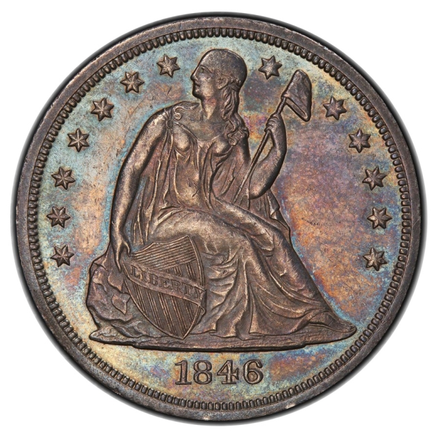 1846-O $1 Liberty Seated Dollar PCGS AU58