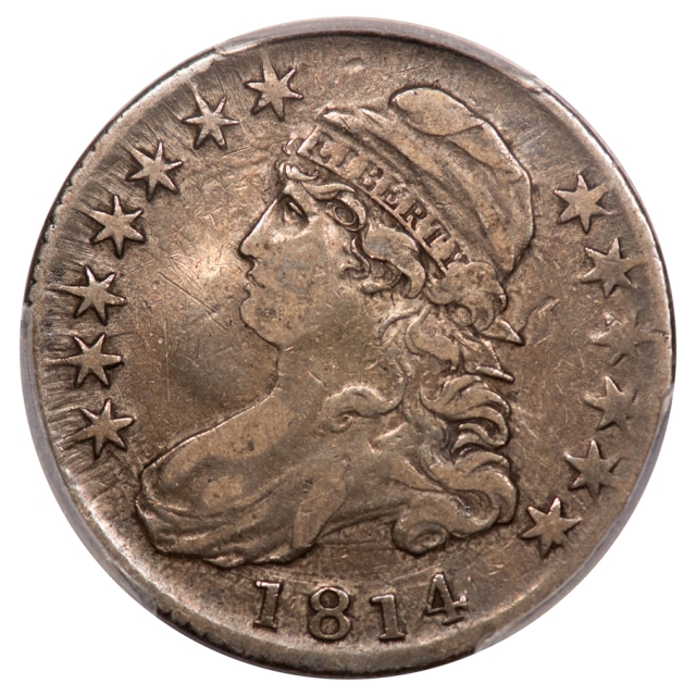 1814 50C E/A Overton 108a Capped Bust Half Dollar PCGS VF25 (CAC)