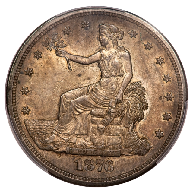 1876-S T$1 Trade Dollar PCGS AU58 (CAC)