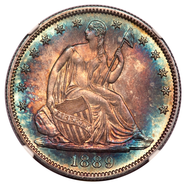 1889 Seated Liberty Half Dollar - Motto 50C NGC MS65