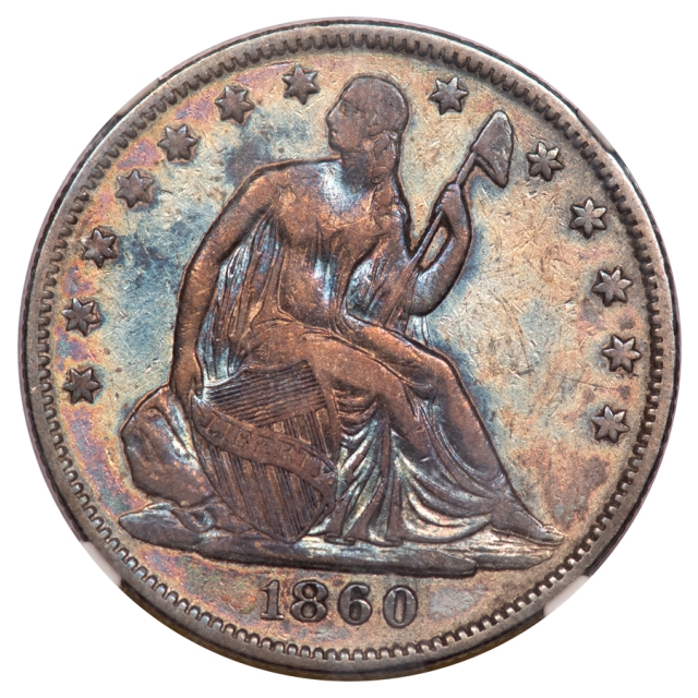 1860 O Seated Liberty Half Dollar - No Motto 50C NGC VF30