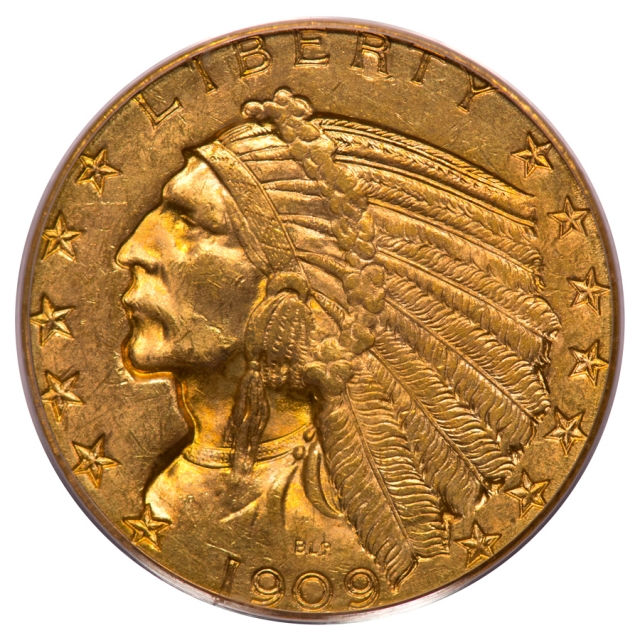 1909-D $5 Indian Head PCGS MS63