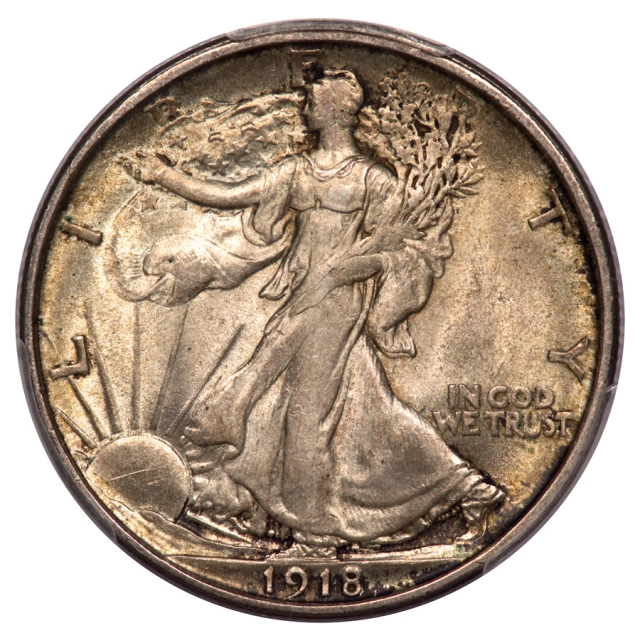 1918-D 50C Walking Liberty Half Dollar PCGS MS64