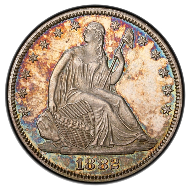 1882 50C Liberty Seated Half Dollar PCGS MS62