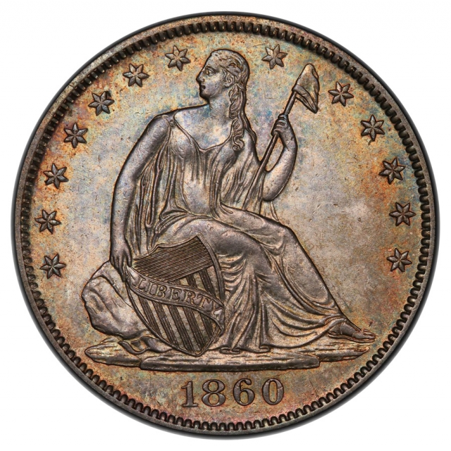 1860-O 50C Liberty Seated Half Dollar PCGS MS63