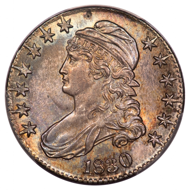 1830 50C Large 0 Capped Bust Half Dollar PCGS MS63 0-123