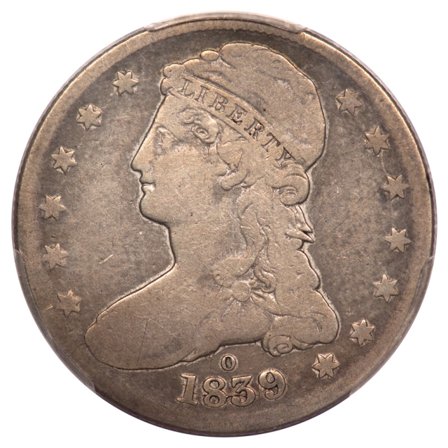 1839-O 50C Capped Bust Half Dollar "HALF DOL." on Rev PCGS VG8