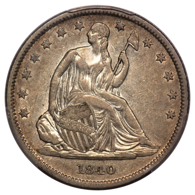 1840 50C Reverse of 1839 Liberty Seated Half Dollar PCGS XF40