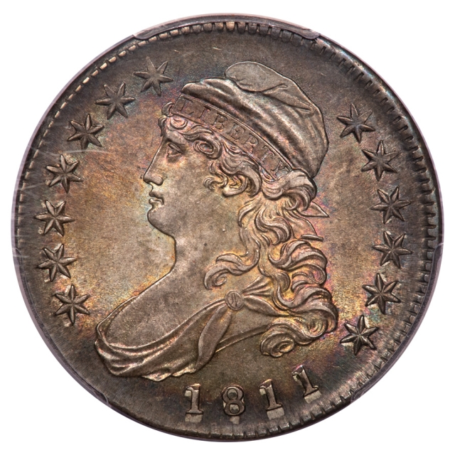 1811 50C Small 8 O-108 Capped Bust Half Dollar PCGS MS62