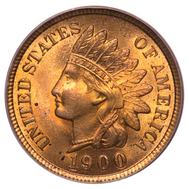 1900 1C Indian Cent - Type 3 Bronze PCGS MS64RD