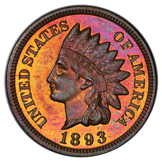 1893 1C Indian Cent - Type 3 Bronze PCGS PR65BN