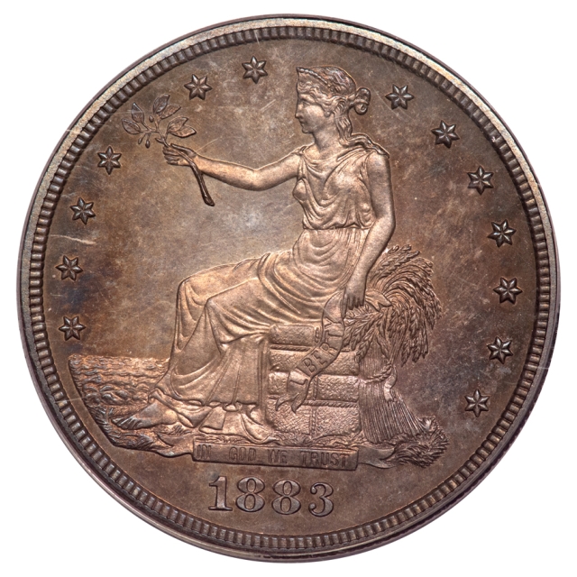 1883 T$1 Trade Dollar PCGS OGH PR64 (CAC)