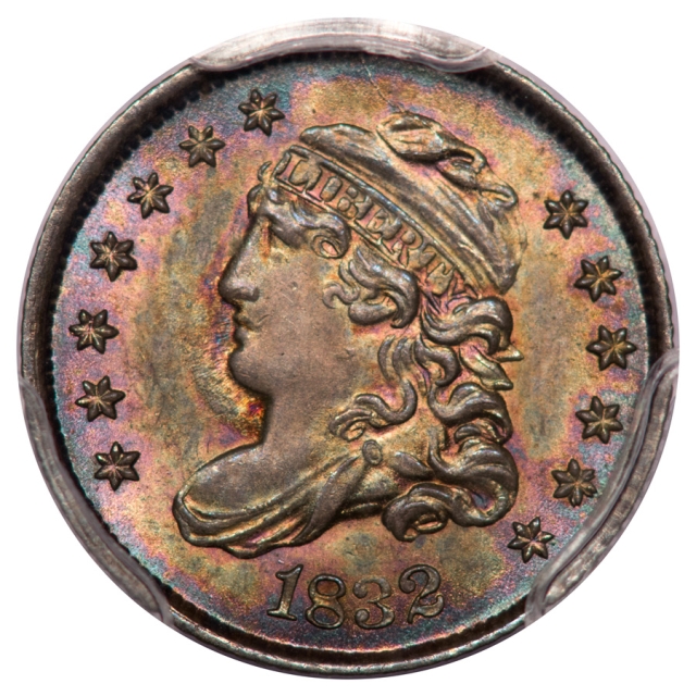 1832 LM4 H10C Capped Bust Half Dime PCGS MS66+ (CAC)