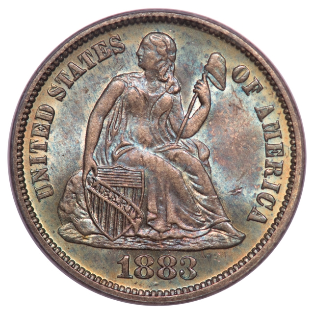 1883 10C Liberty Seated Dime PCGS MS66 (CAC)