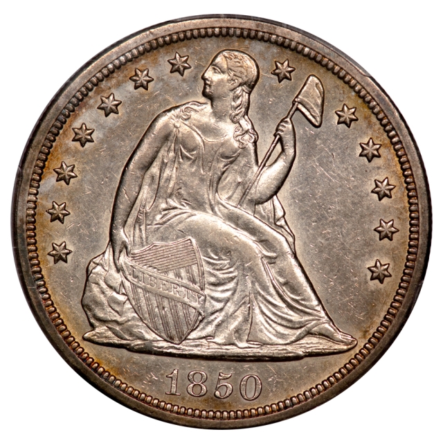1850-O $1 Liberty Seated Dollar PCGS AU53