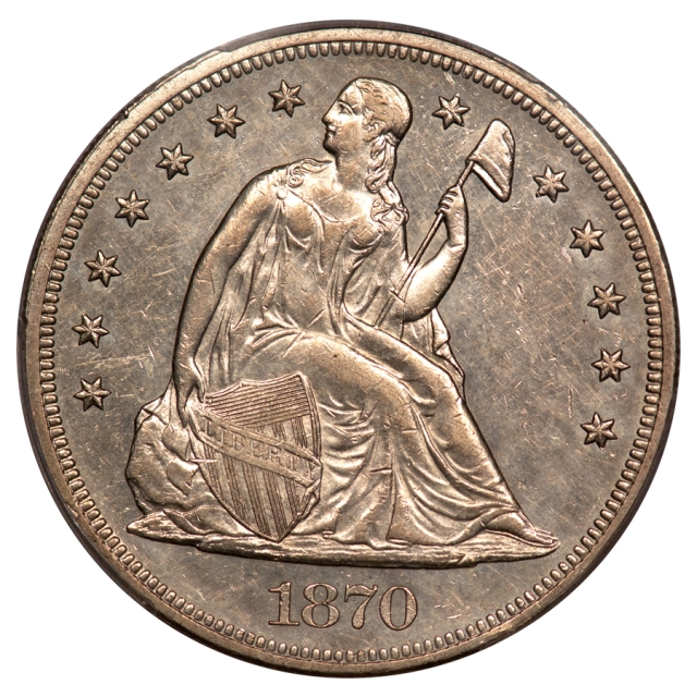 1870-CC $1 Liberty Seated Dollar PCGS AU55